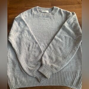 Zenana Outfitters Ribbed Gray Sweater